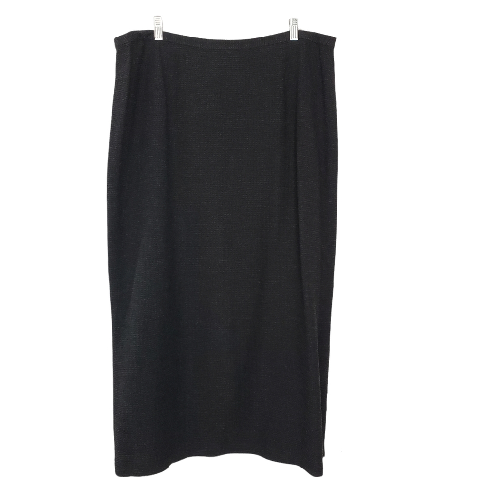EILEEN FISHER Waffle Straight Skirt - Plus Sized (2X) - Charcoal Gray NWT